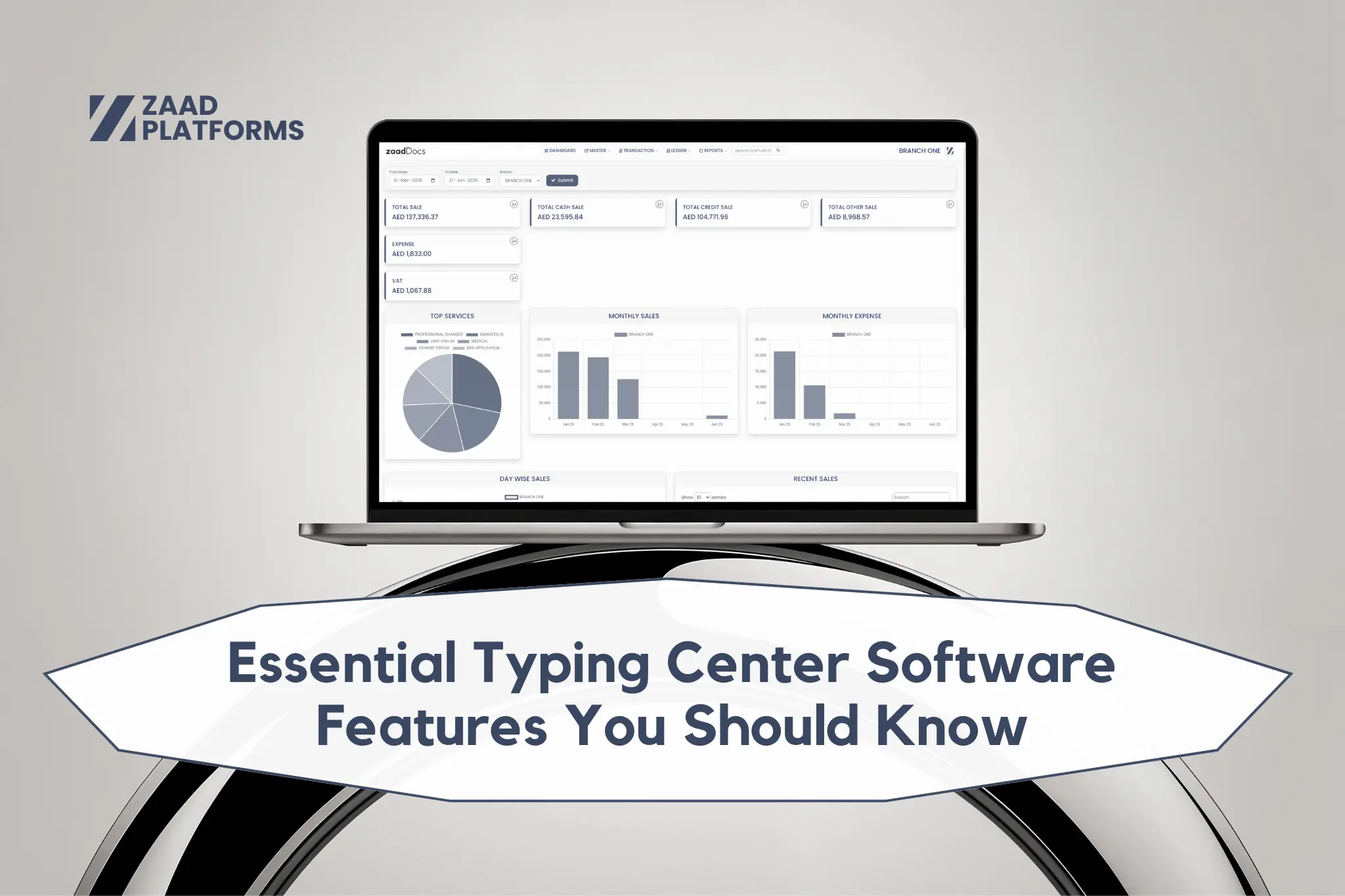 typing center software features